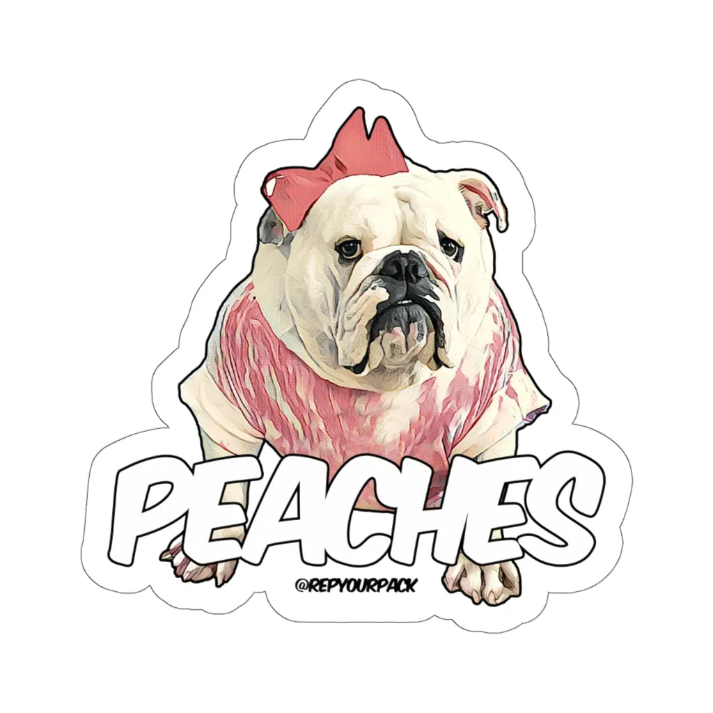 Peaches (Bow Tie) Kiss-Cut Stickers