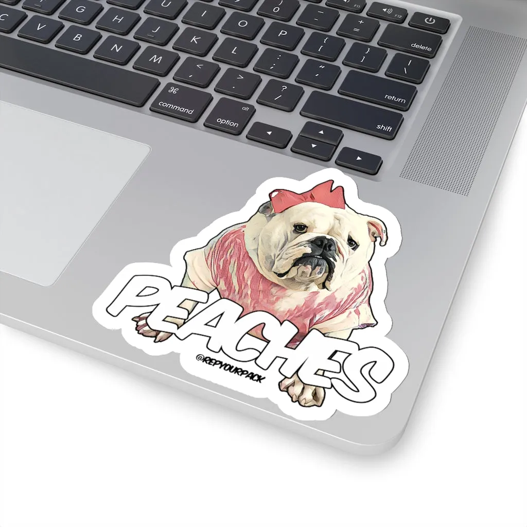 Peaches (Bow Tie) Kiss-Cut Stickers