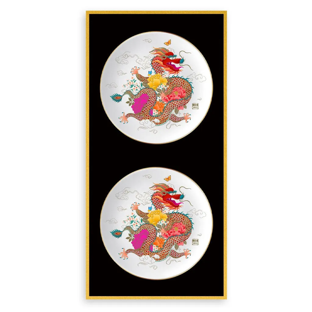 'Peony Dragon' Set of 2 Plates