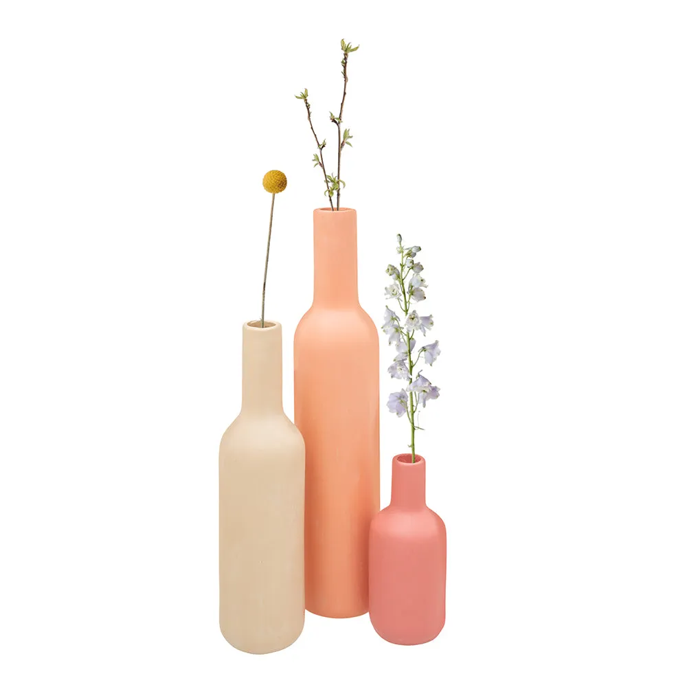 Pink Bottle Vases