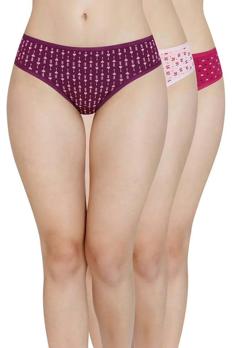 Printed Low Rise Bikini Panty (Pack of 3)