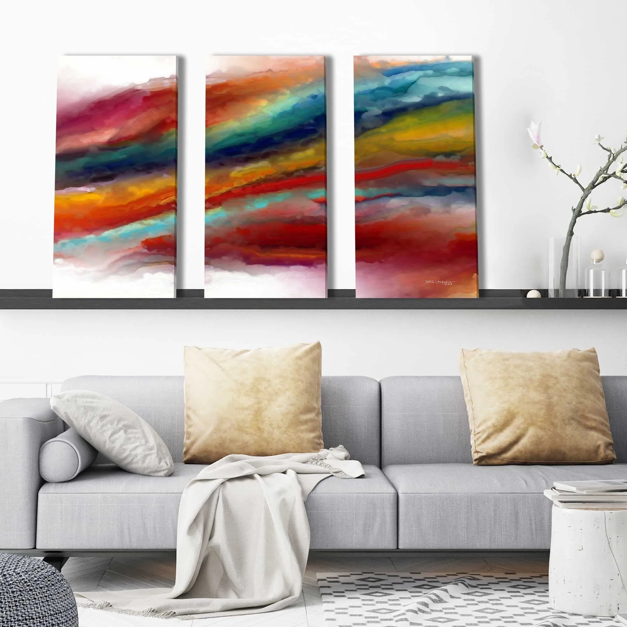 "1 Corinthians 13 4" by Mark Lawrence 3 Piece Set on Canvas