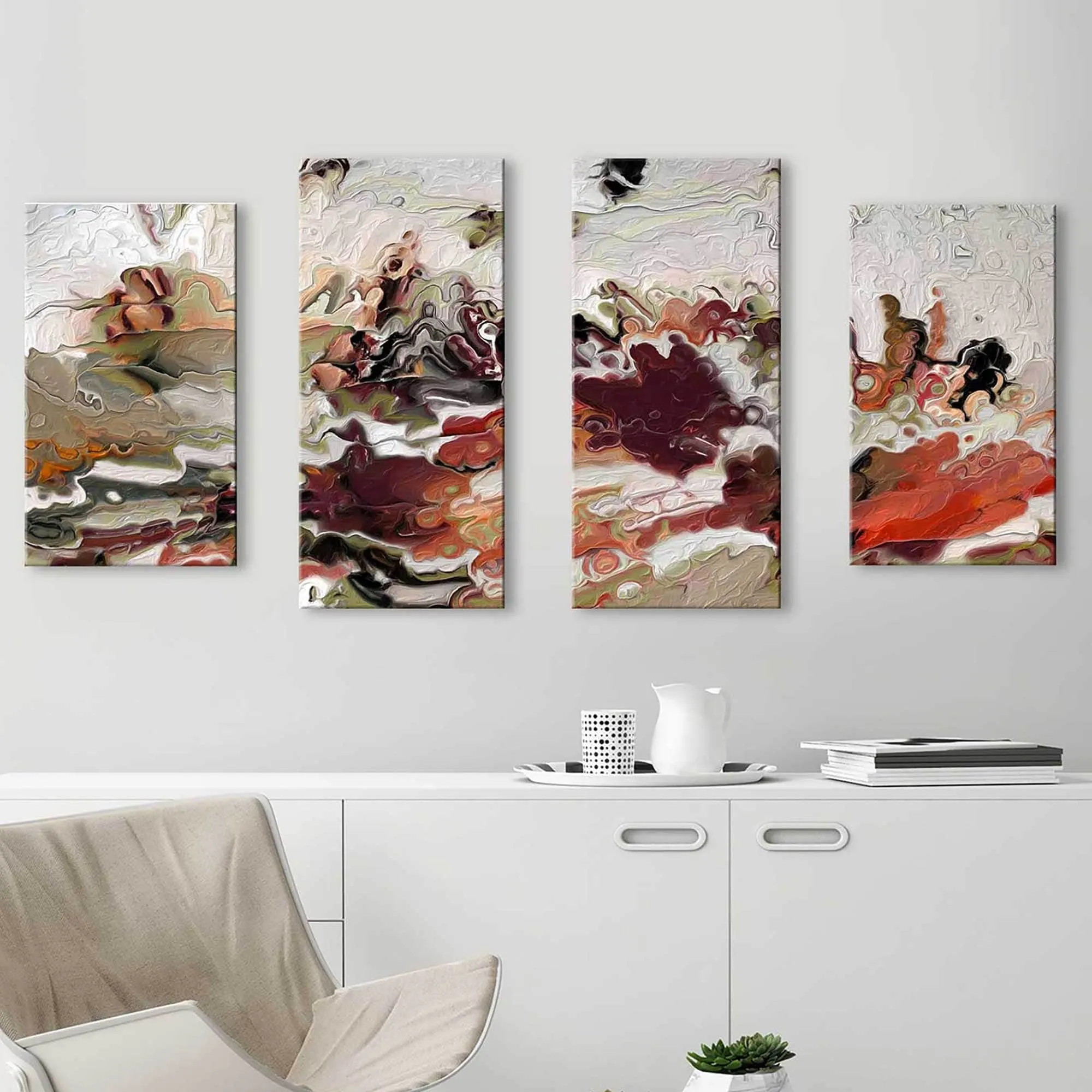 "1 Thessalonians 5 23 Learn To Live" Print on Canvas Set of 4