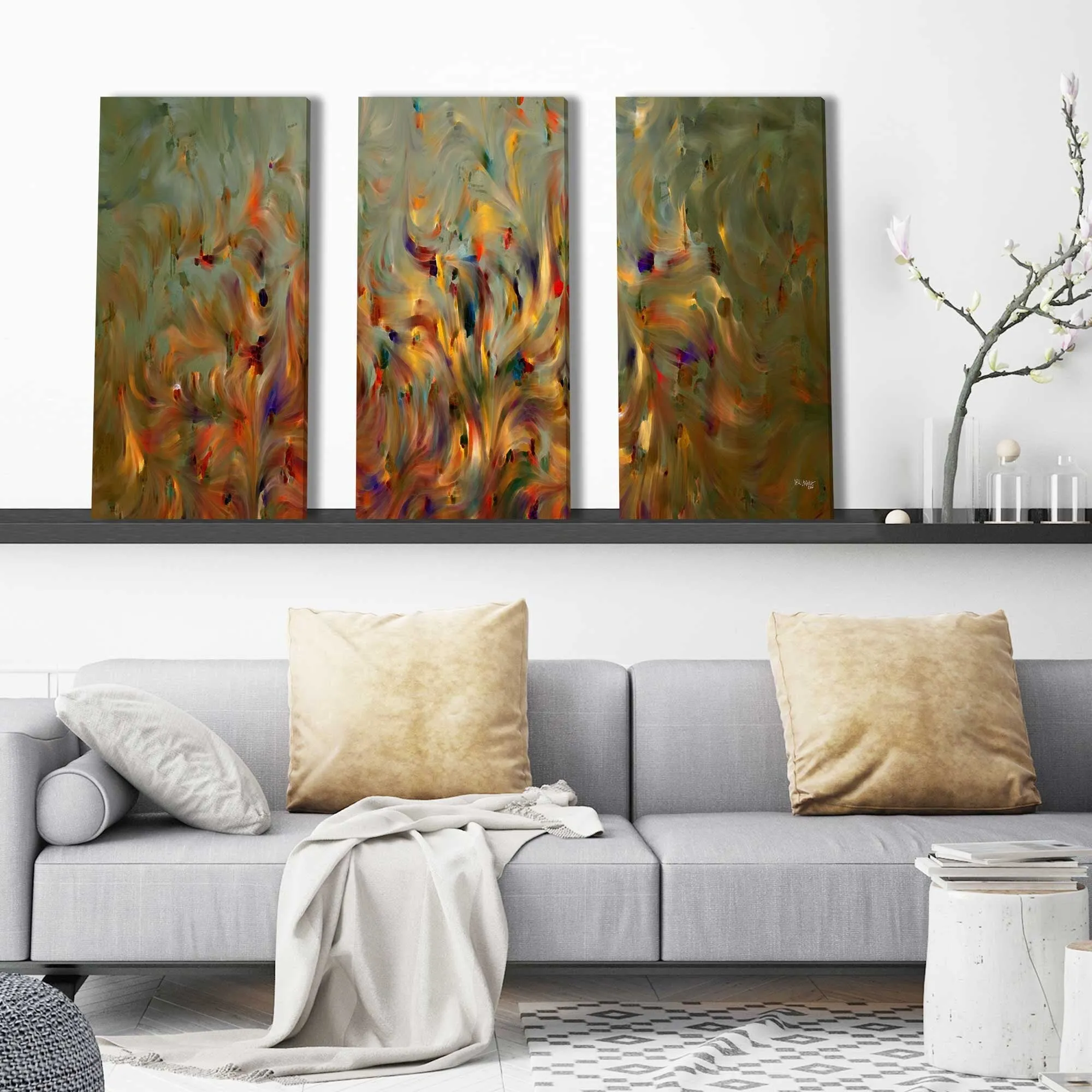 "2 Corinthians 5 7 MAX" by Mark Lawrence 3 Piece Set on Canvas