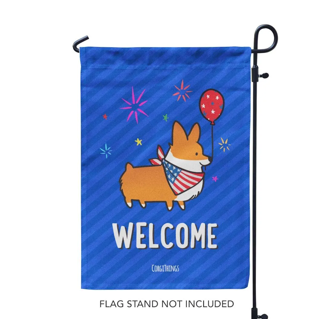 "Corgmerica" Corgi Garden Flag