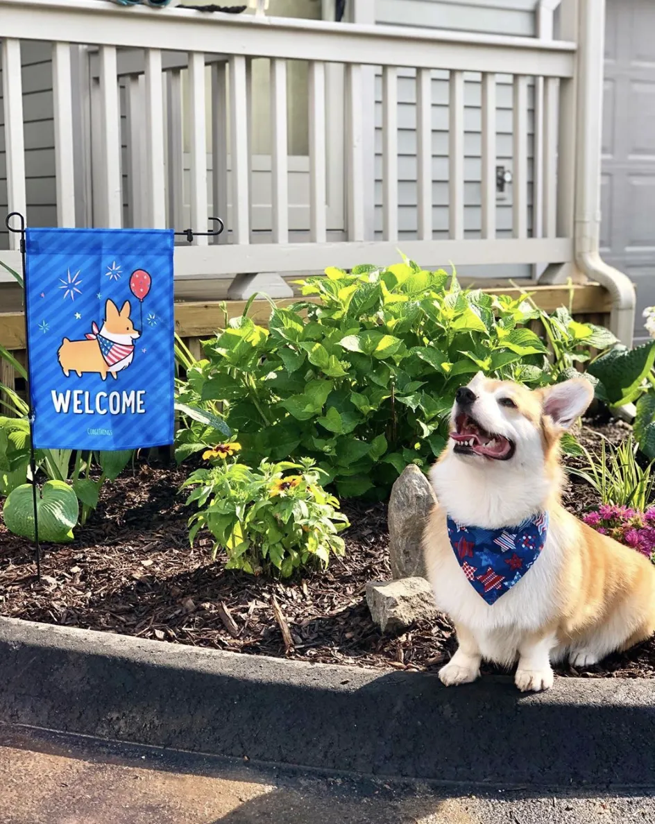 "Corgmerica" Corgi Garden Flag