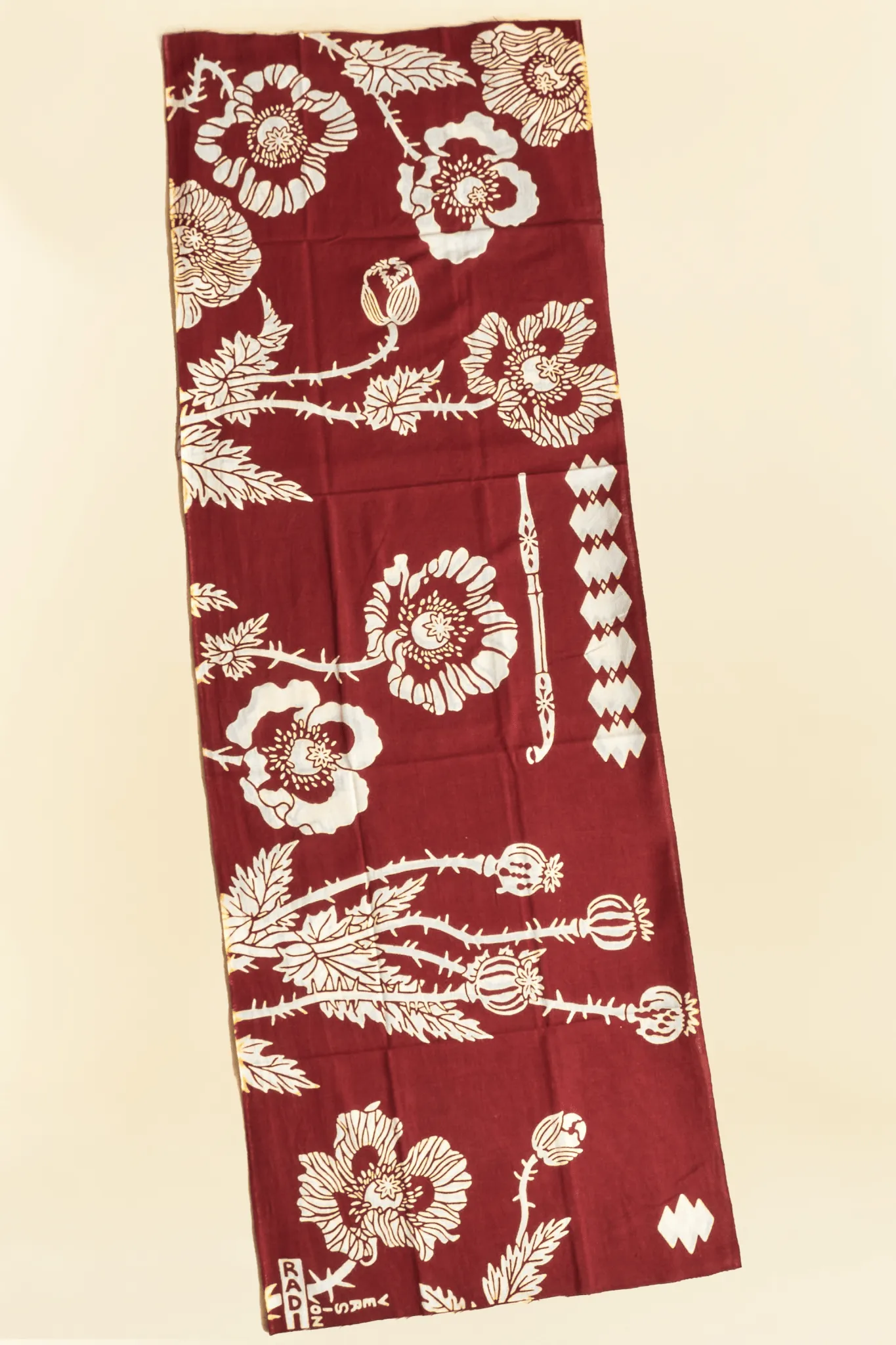 Radiall Badass Flower Bandana - Burgundy