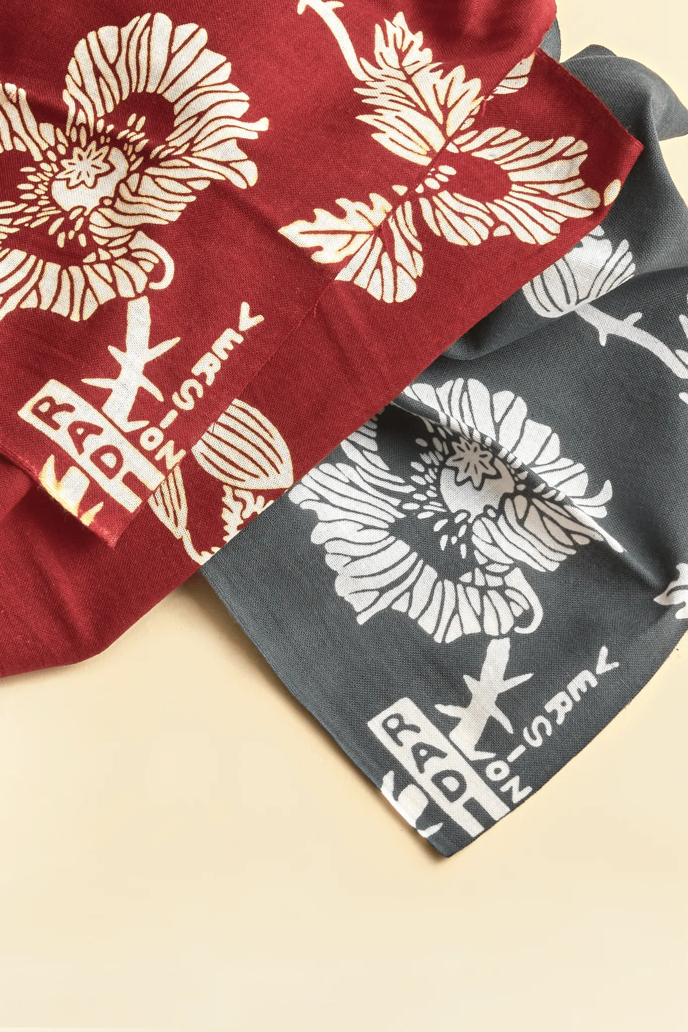 Radiall Badass Flower Bandana - Burgundy