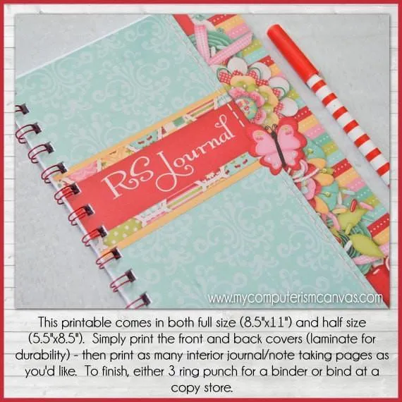 Relief Society Journal {Full & Half Size} PRINTABLE