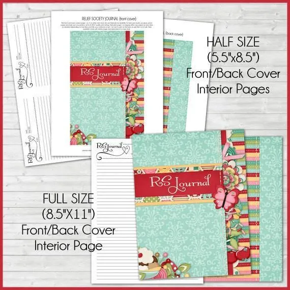 Relief Society Journal {Full & Half Size} PRINTABLE