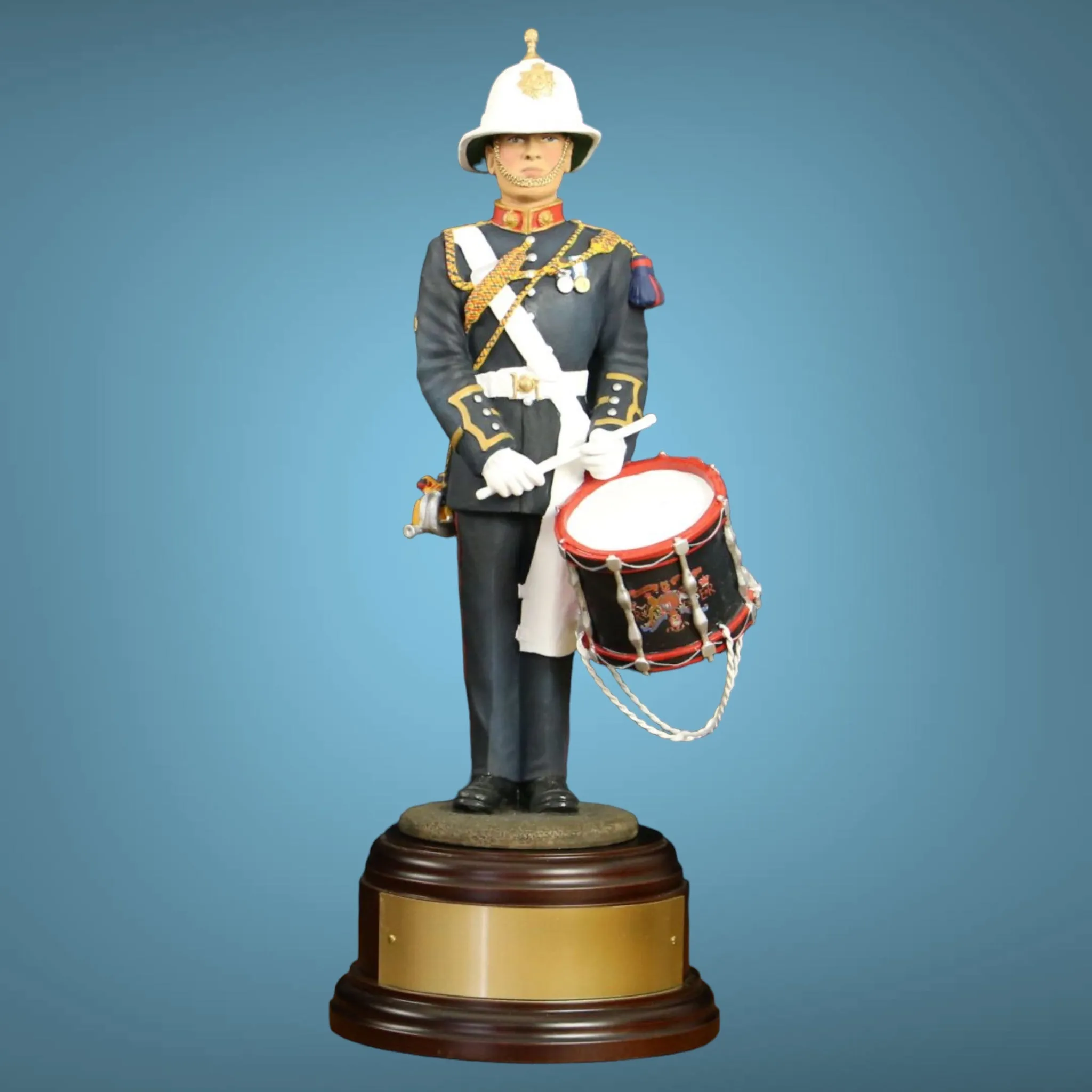 Royal Marines Hand-Painted Drummer & Bugler Figurine - B77b HP