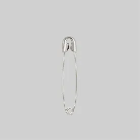 SOLENE. Safety Pin Single Earring - Silver