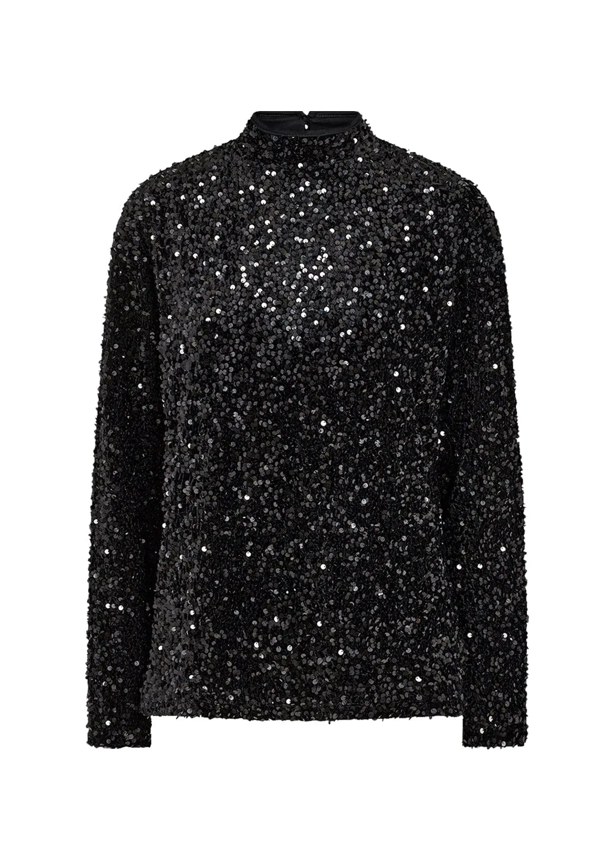 Soya Concept Sequin Top Black