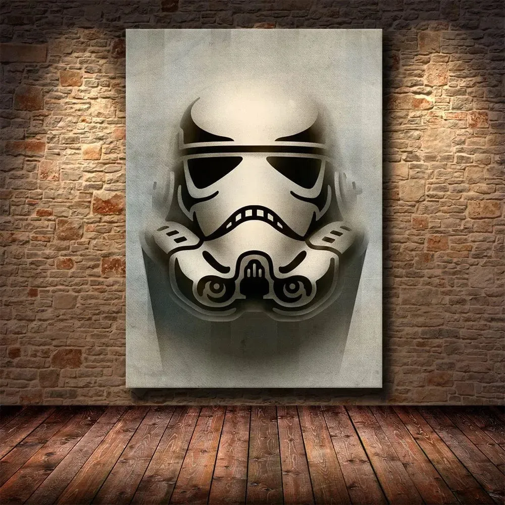 Star Wars Inspired Storm Trooper Abstract Art Premium Quality Canvas Prints