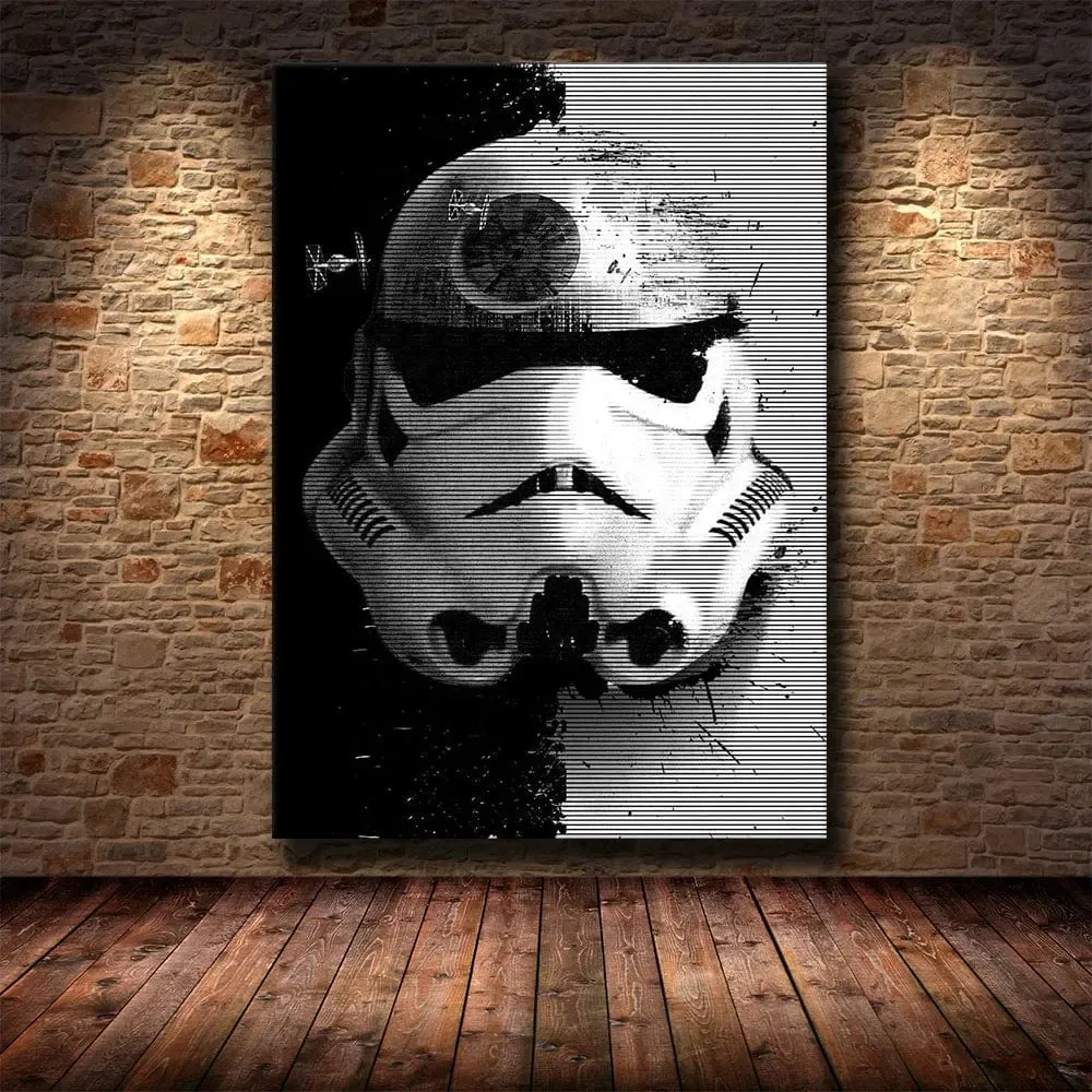 Star Wars Inspired Storm Trooper Abstract Art Premium Quality Canvas Prints