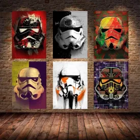 Star Wars Inspired Storm Trooper Abstract Art Premium Quality Canvas Prints