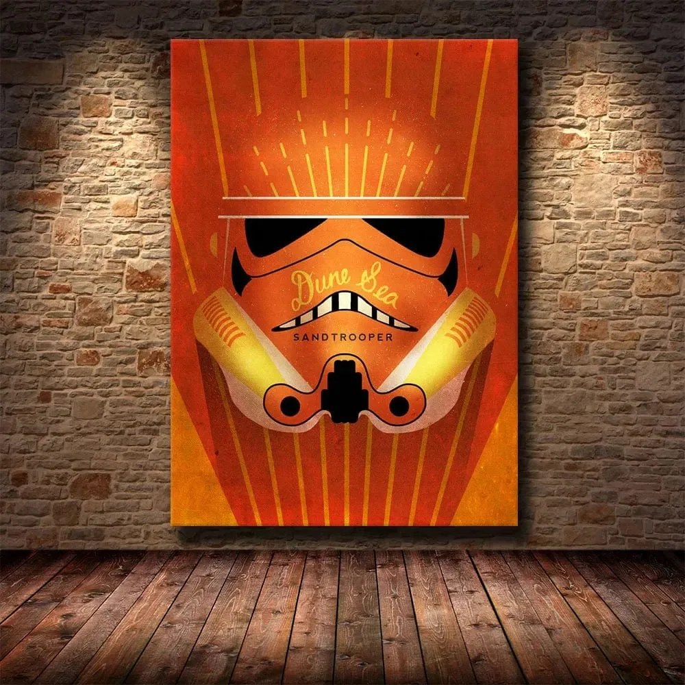 Star Wars Inspired Storm Trooper Abstract Art Premium Quality Canvas Prints