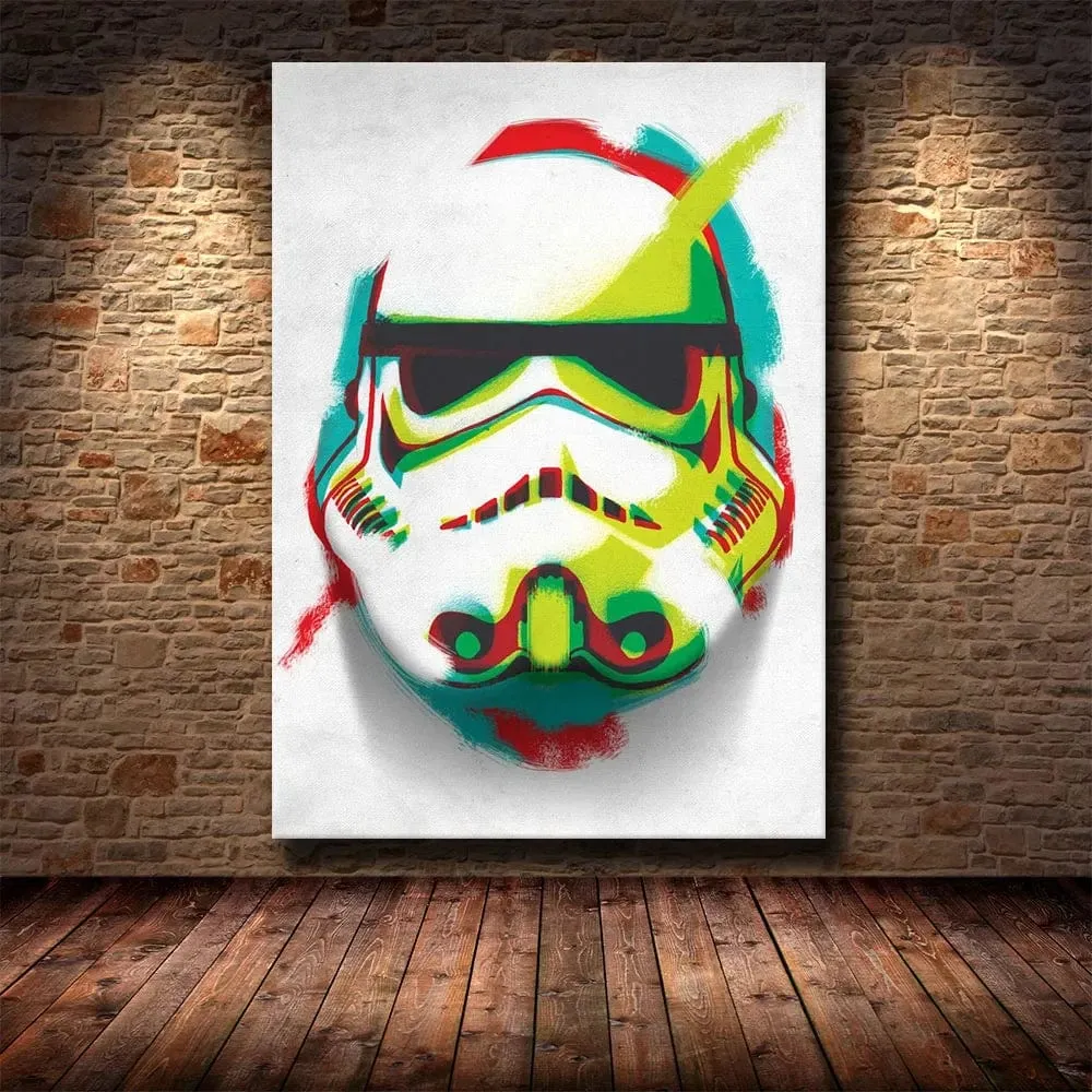 Star Wars Inspired Storm Trooper Abstract Art Premium Quality Canvas Prints