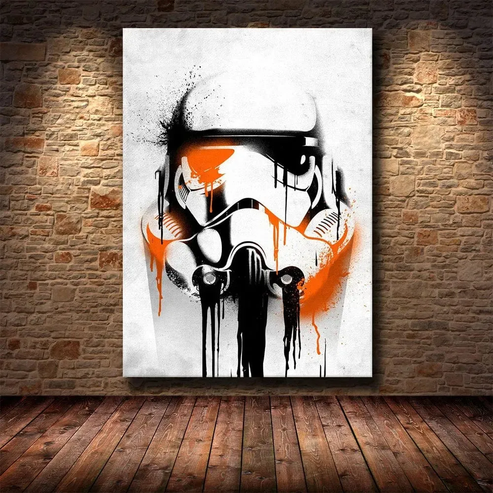 Star Wars Inspired Storm Trooper Abstract Art Premium Quality Canvas Prints