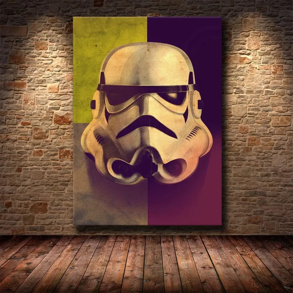 Star Wars Inspired Storm Trooper Abstract Art Premium Quality Canvas Prints