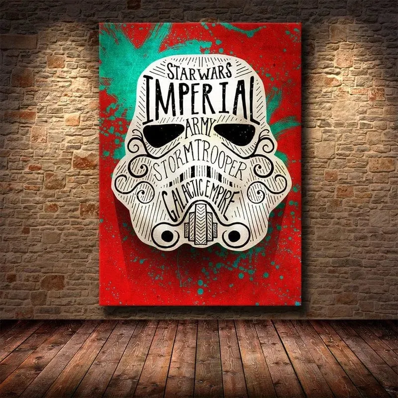 Star Wars Inspired Storm Trooper Abstract Art Premium Quality Canvas Prints