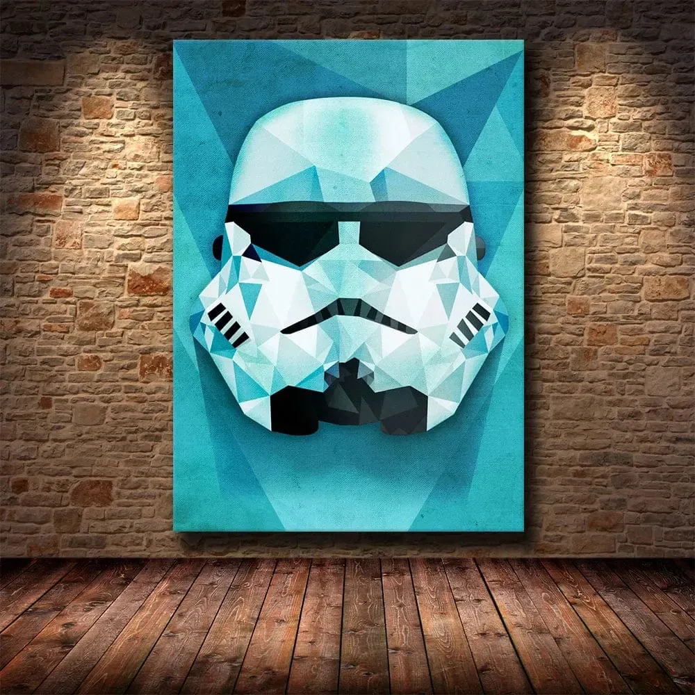 Star Wars Inspired Storm Trooper Abstract Art Premium Quality Canvas Prints