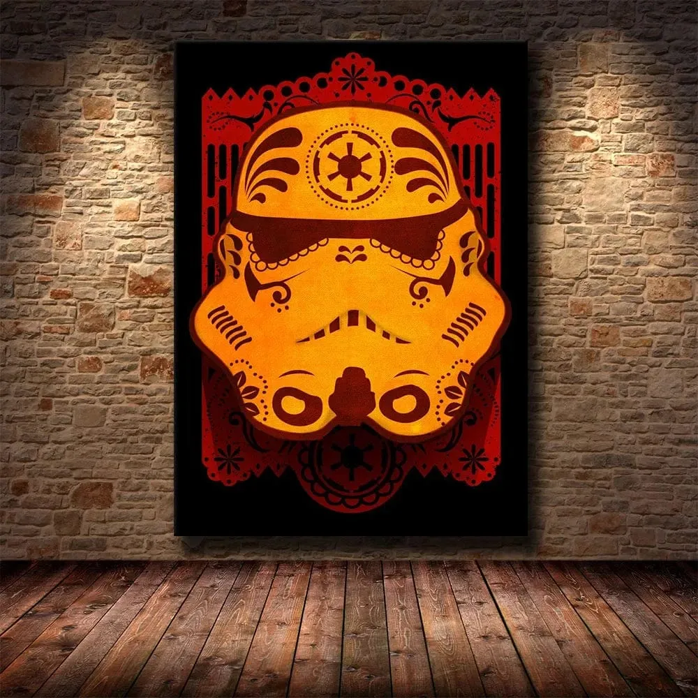 Star Wars Inspired Storm Trooper Abstract Art Premium Quality Canvas Prints