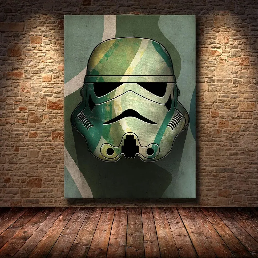 Star Wars Inspired Storm Trooper Abstract Art Premium Quality Canvas Prints