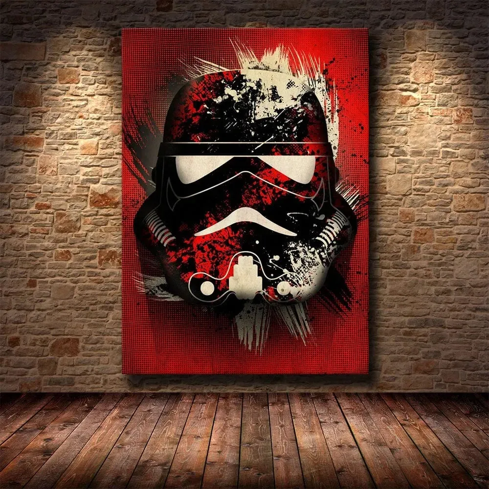 Star Wars Inspired Storm Trooper Abstract Art Premium Quality Canvas Prints