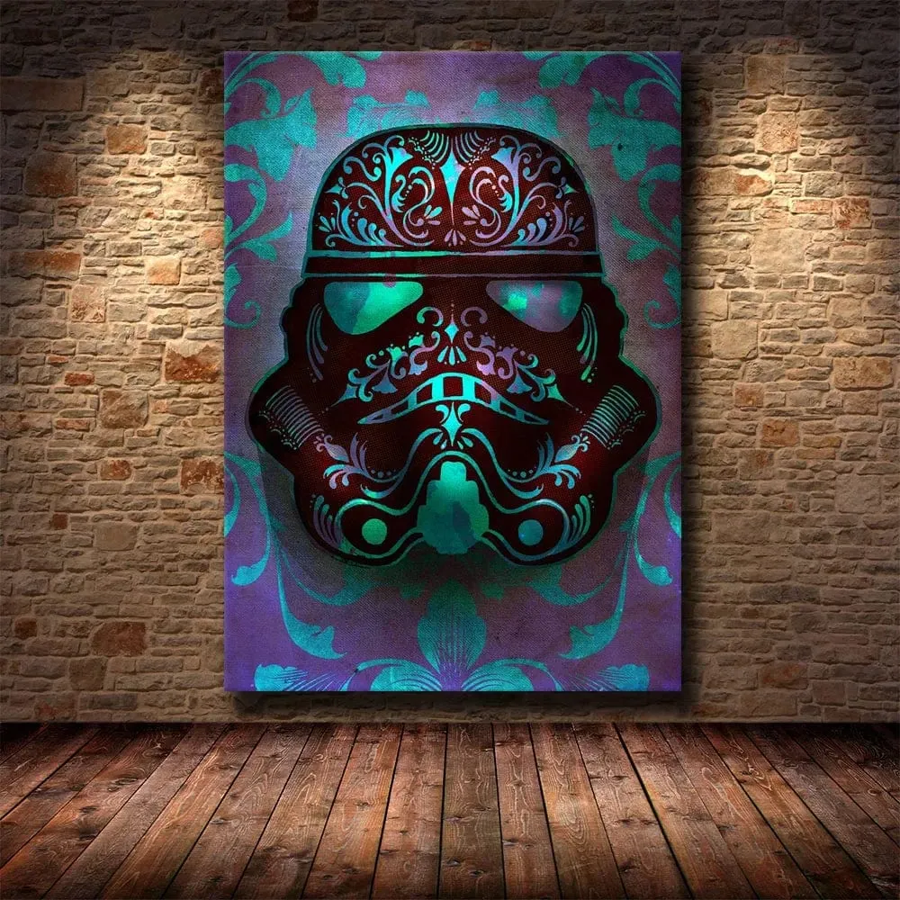 Star Wars Inspired Storm Trooper Abstract Art Premium Quality Canvas Prints