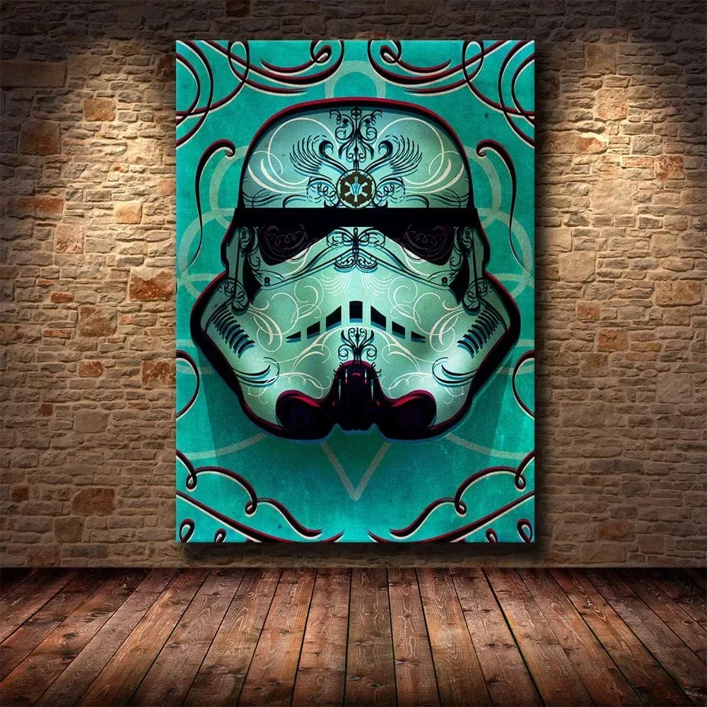 Star Wars Inspired Storm Trooper Abstract Art Premium Quality Canvas Prints