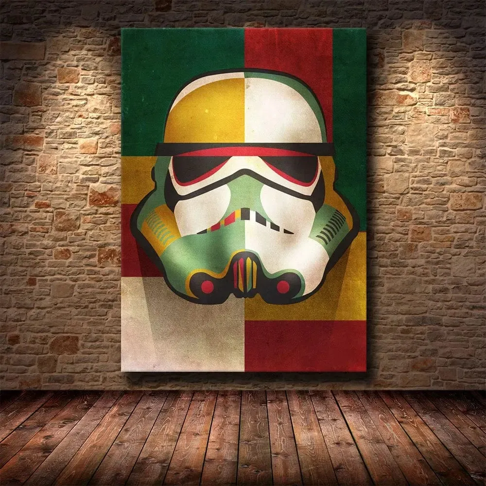 Star Wars Inspired Storm Trooper Abstract Art Premium Quality Canvas Prints