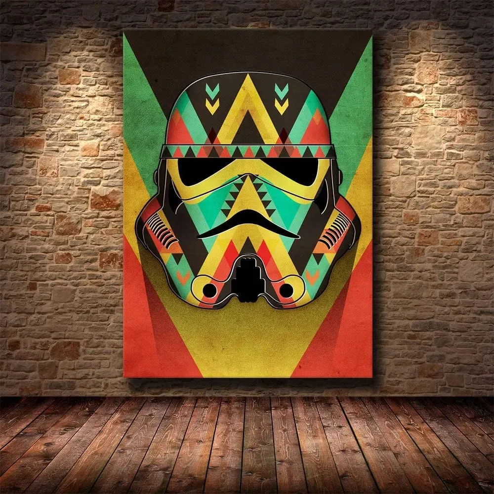 Star Wars Inspired Storm Trooper Abstract Art Premium Quality Canvas Prints