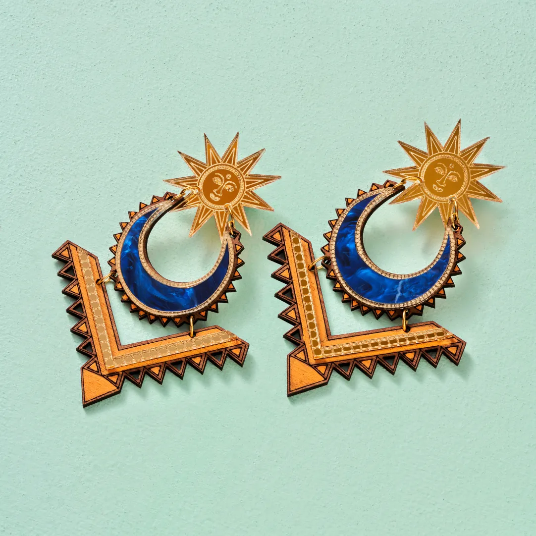 Statement Sun-Chand Earrings