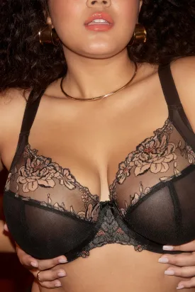 Teagan Plunge Bra Black Almond