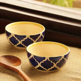 'Two Mediterranean Bowls' Handpainted Serving Bowls In Ceramic (Set Of 2)