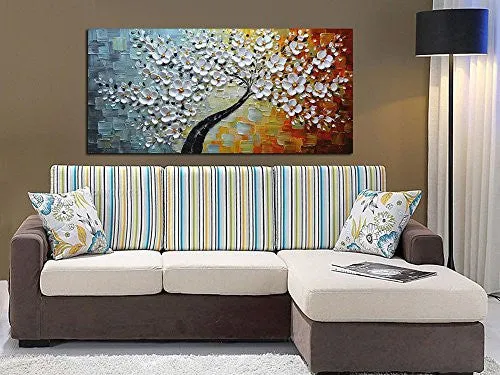 V-INSPIRE ABSTRACT PAINTINGS, 24X48 INCH PAINTINGS OIL HAND PAINTING 3D HAND-PAINTED ON CANVAS ABSTRACT ARTWORK ART WOOD INSIDE FRAMED HANGING WALL DECORATION ABSTRACT PAINTING