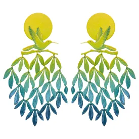 Verdant Tropical Tapestry Earrings