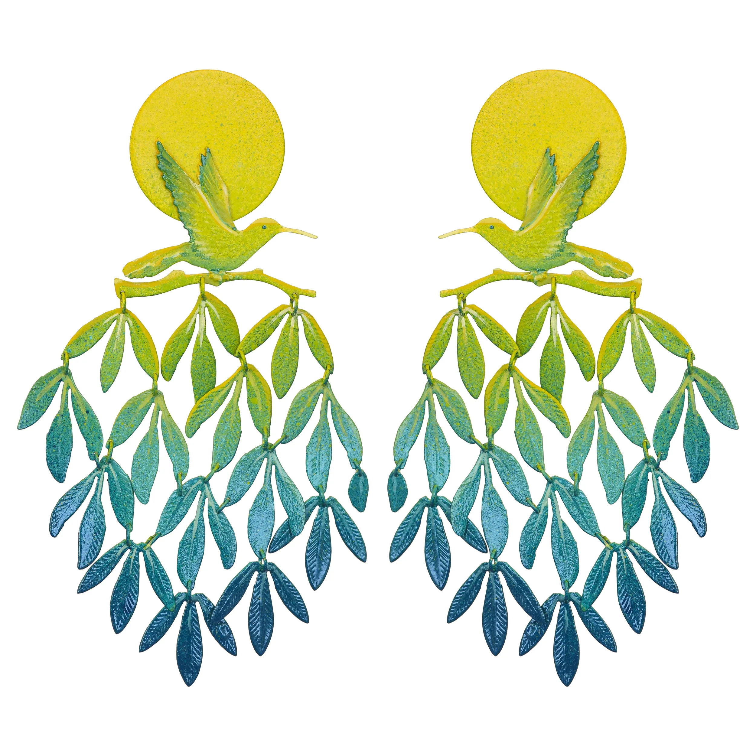 Verdant Tropical Tapestry Earrings