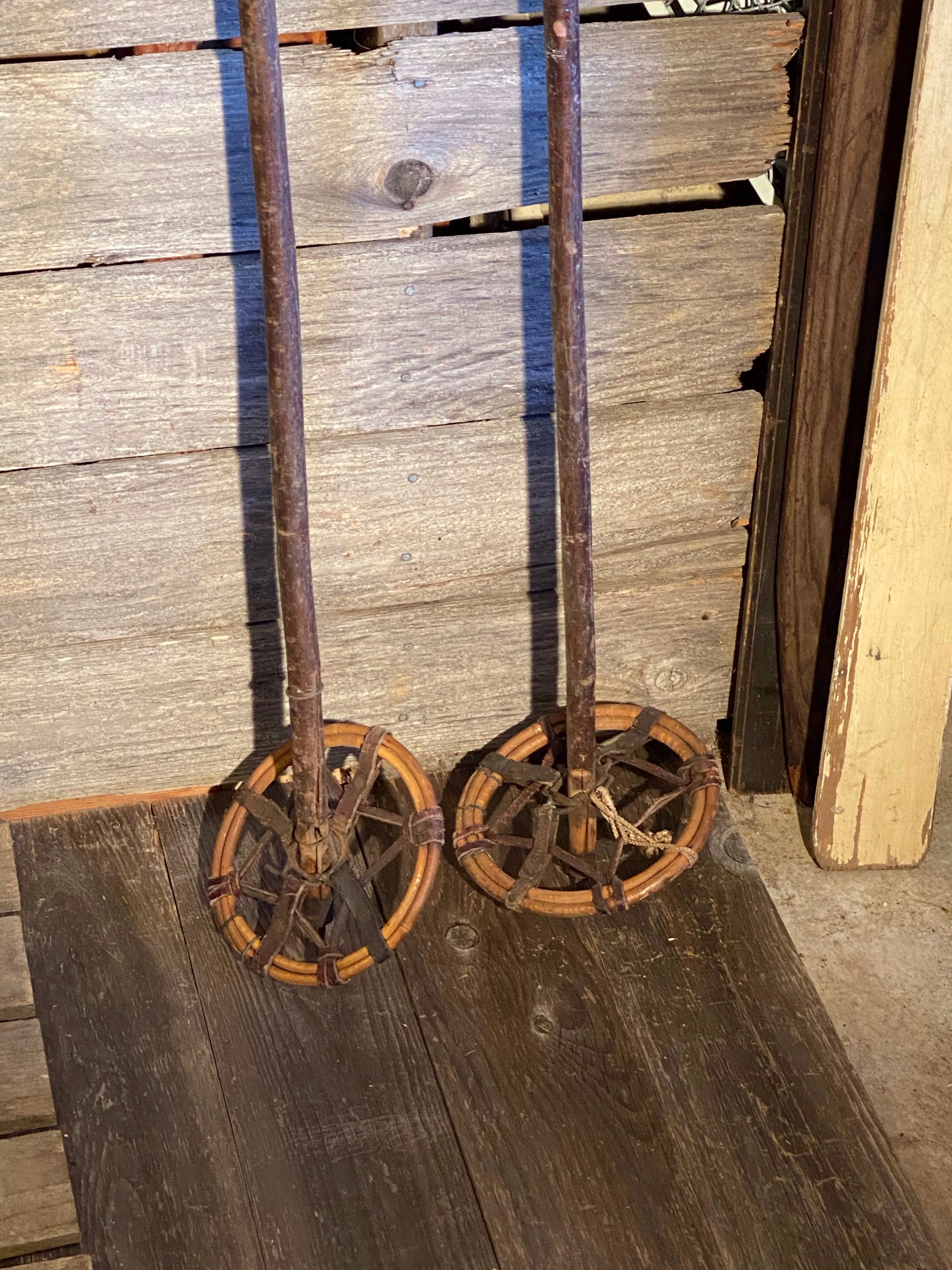 Vintage Hickory Ski Poles