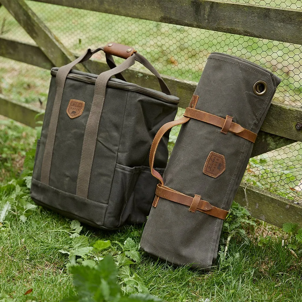 Waxed Canvas & Leather Picnic Rug