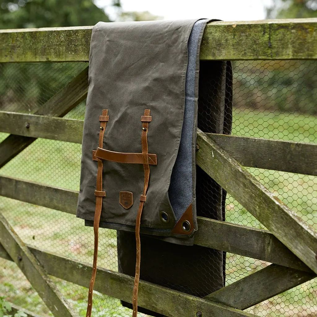 Waxed Canvas & Leather Picnic Rug