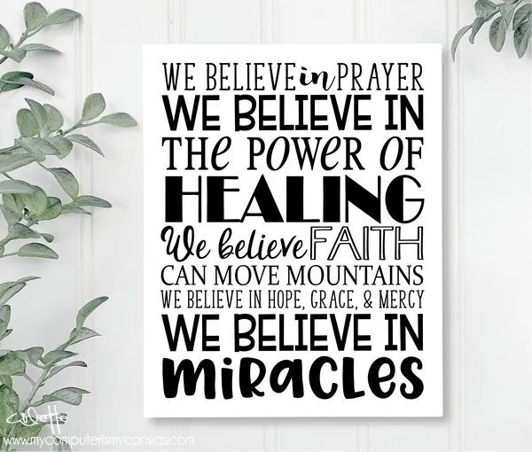 We Believe in MIRACLES {Subway Art} PRINTABLE