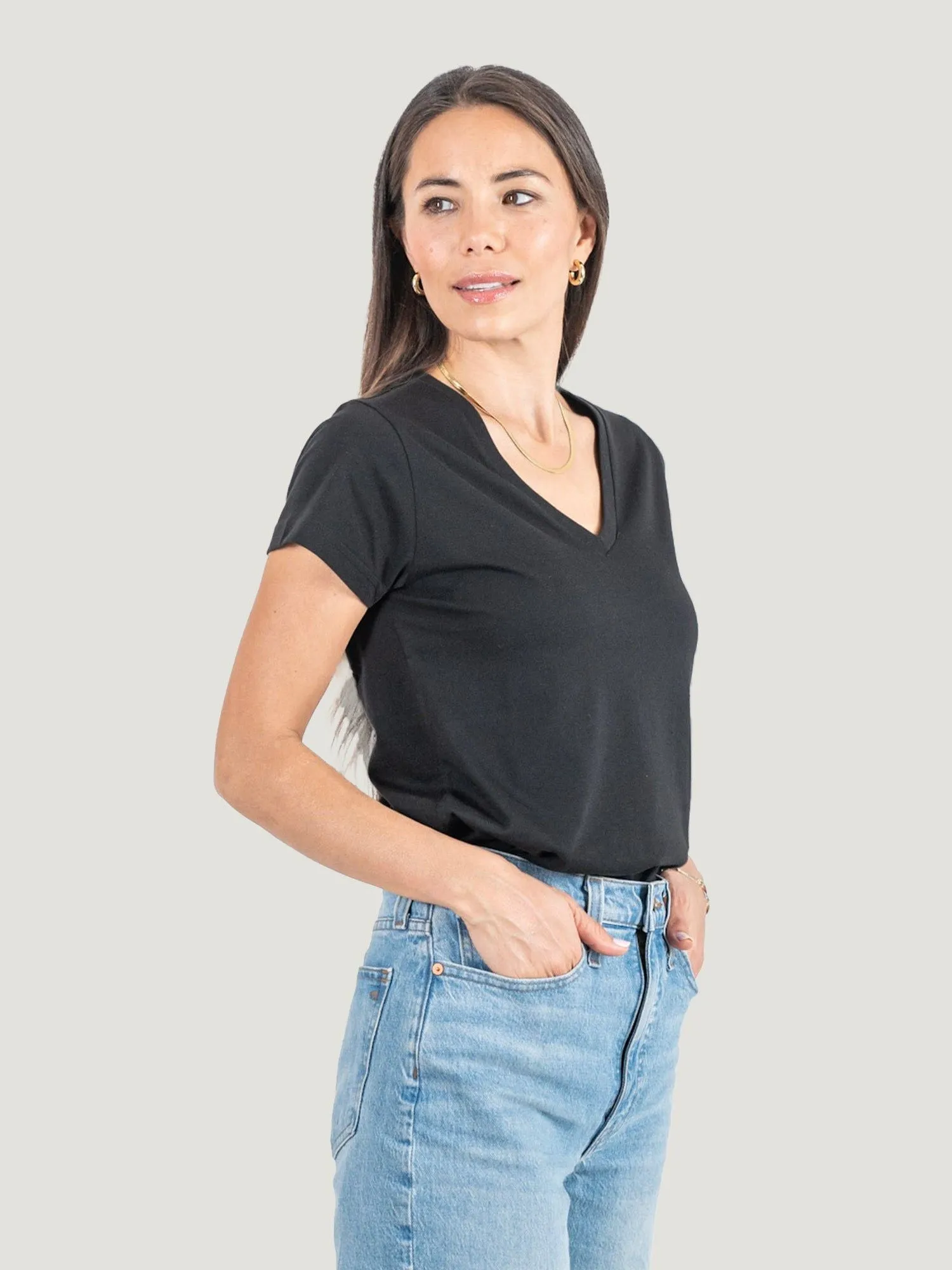 Women's Black V-Neck (1st Gen.)